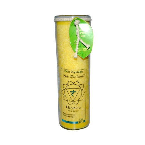 Aloha Bay - Unscented Chakra Jar Protection Manipura Yellow - 1 Candle - Maras Green